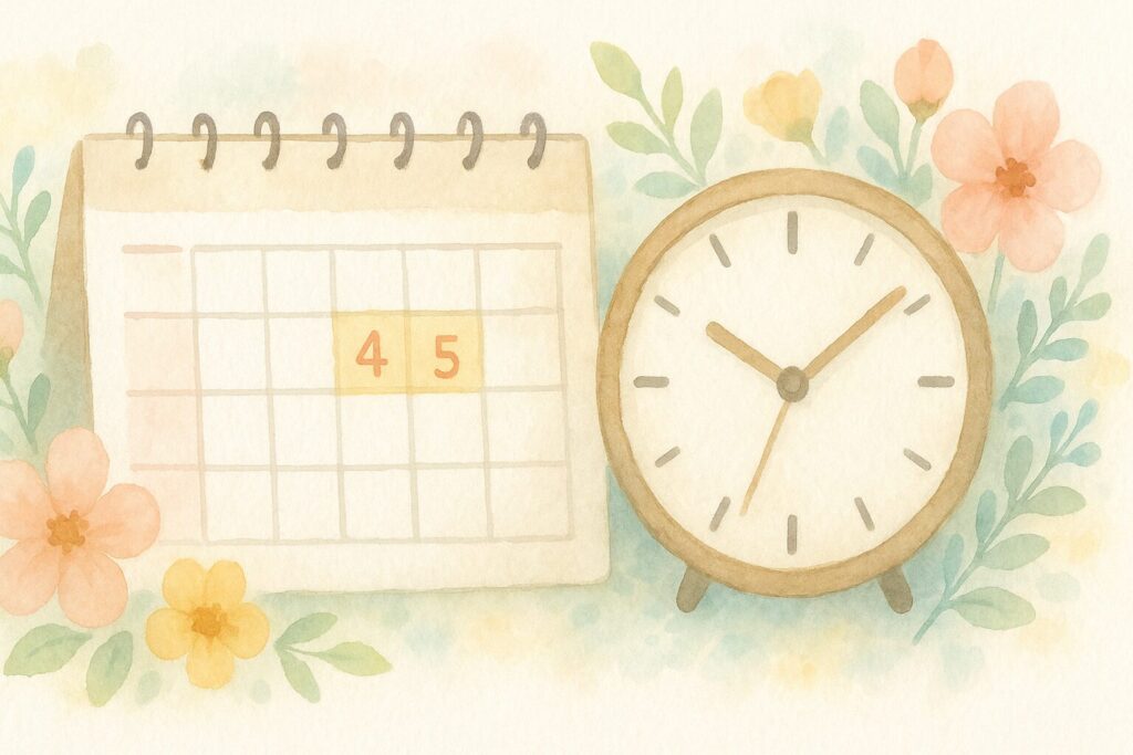 休薬期間4日目から5日目の生理遅れは正常範囲か