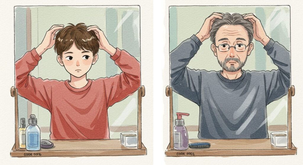 若年性脱毛症の特徴と成人のAGAとの違い