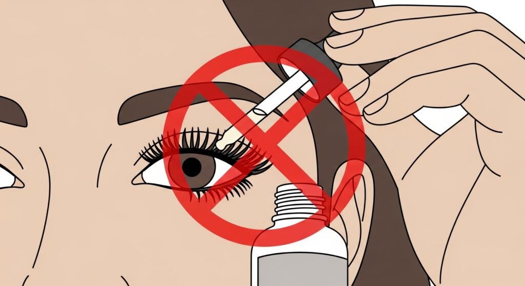 頭皮用育毛剤をまつ毛に塗る...その考え、非常に危険です